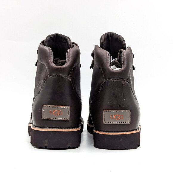 UGG Men Hafstein Port Waterproof Brown Leather  Lace-up Boots sz 13 main image 4